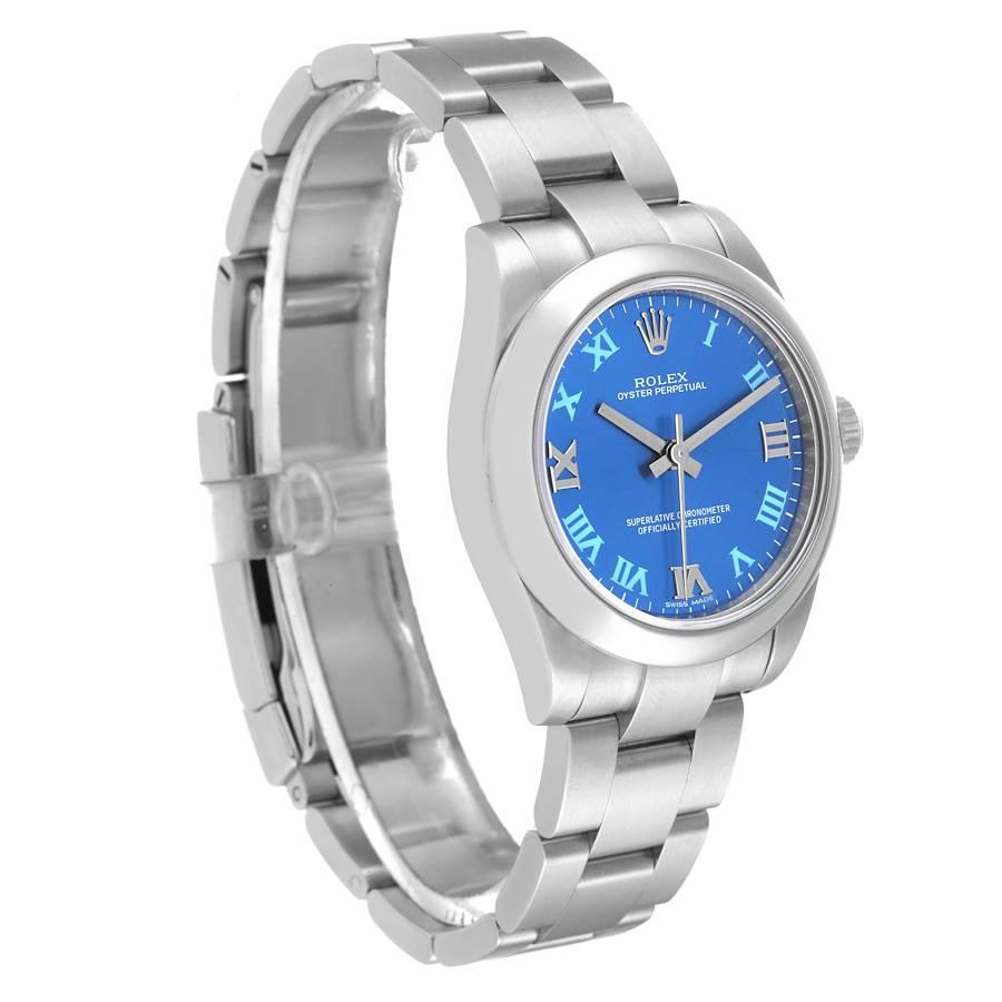 rolex damenuhr blaues zifferblatt