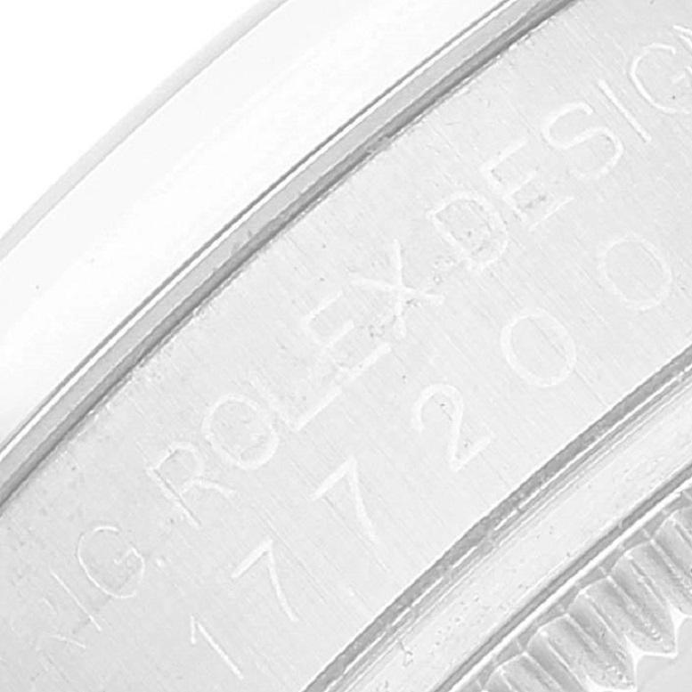 Rolex Oyster Perpetual Midsize 31 Blaues Zifferblatt Stahl Damenuhr 177200 Box Kartene 1