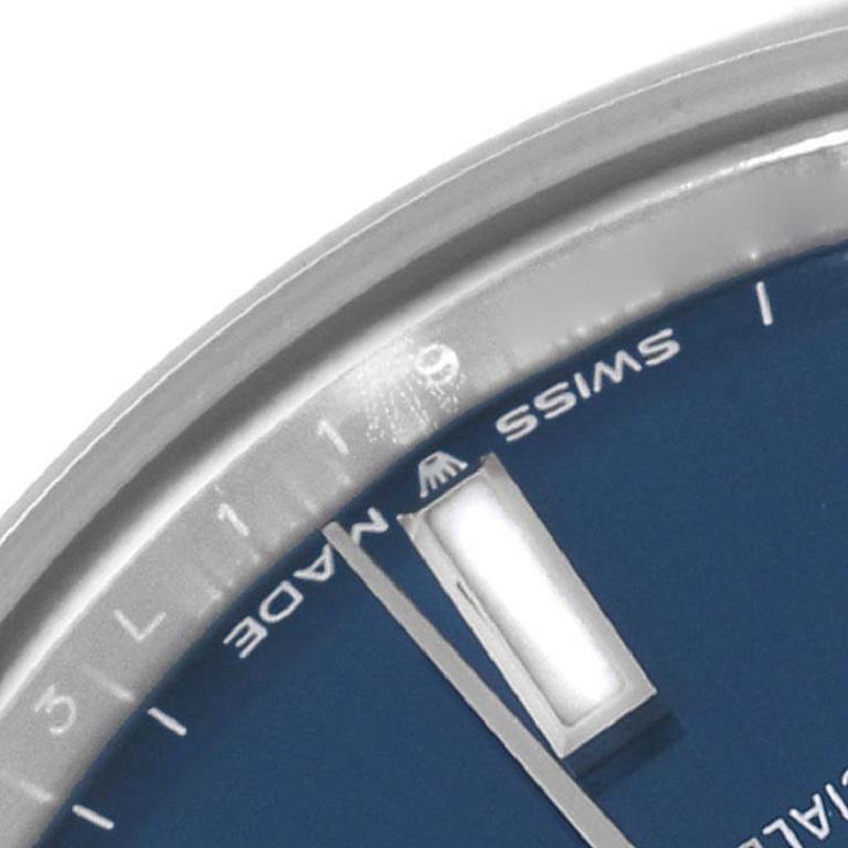Rolex Oyster Perpetual Midsize 31mm Blaues Zifferblatt Stahl Damenuhr 277200 im Zustand „Hervorragend“ in Atlanta, GA