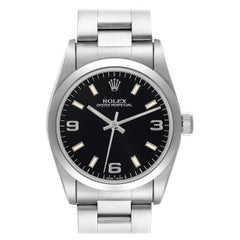 Rolex Oyster Perpetual Midsize Black Dial Steel Ladies Watch 67480