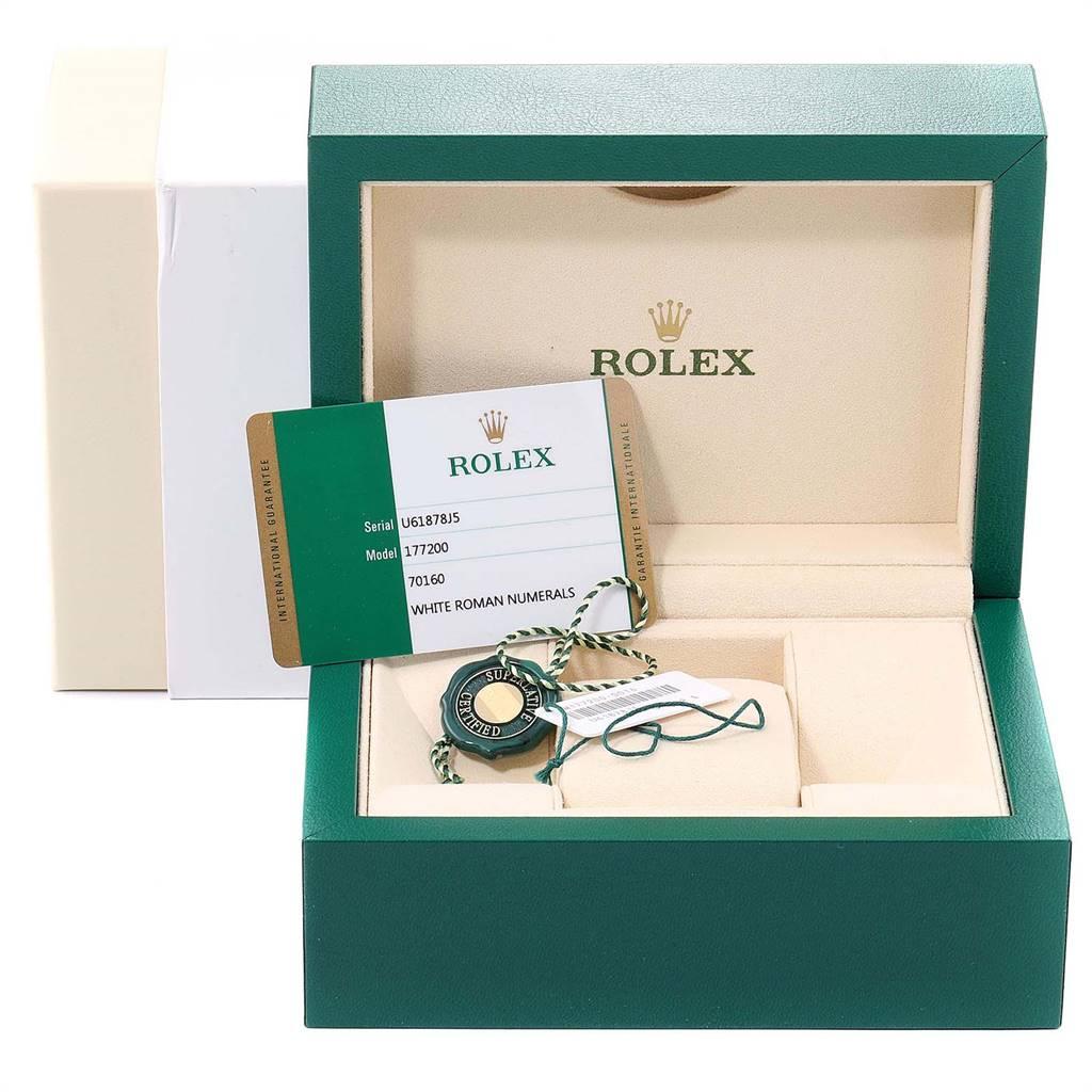 Rolex Oyster Perpetual Midsize White Dial Ladies Watch 177200 Box Card 8