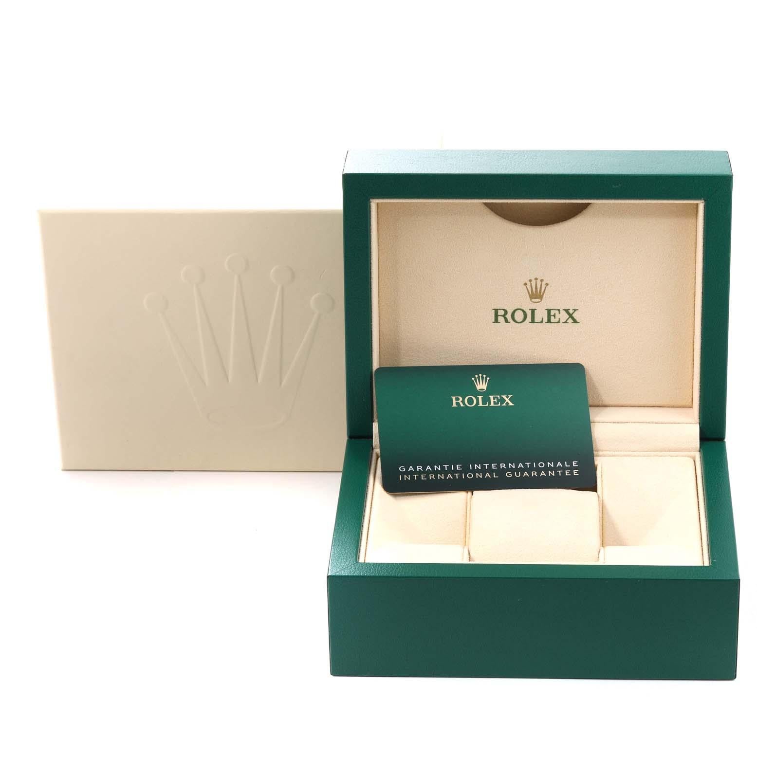 Rolex Oyster Perpetual Midsize Yellow Dial Steel Ladies Watch 277200 Box Card For Sale 8