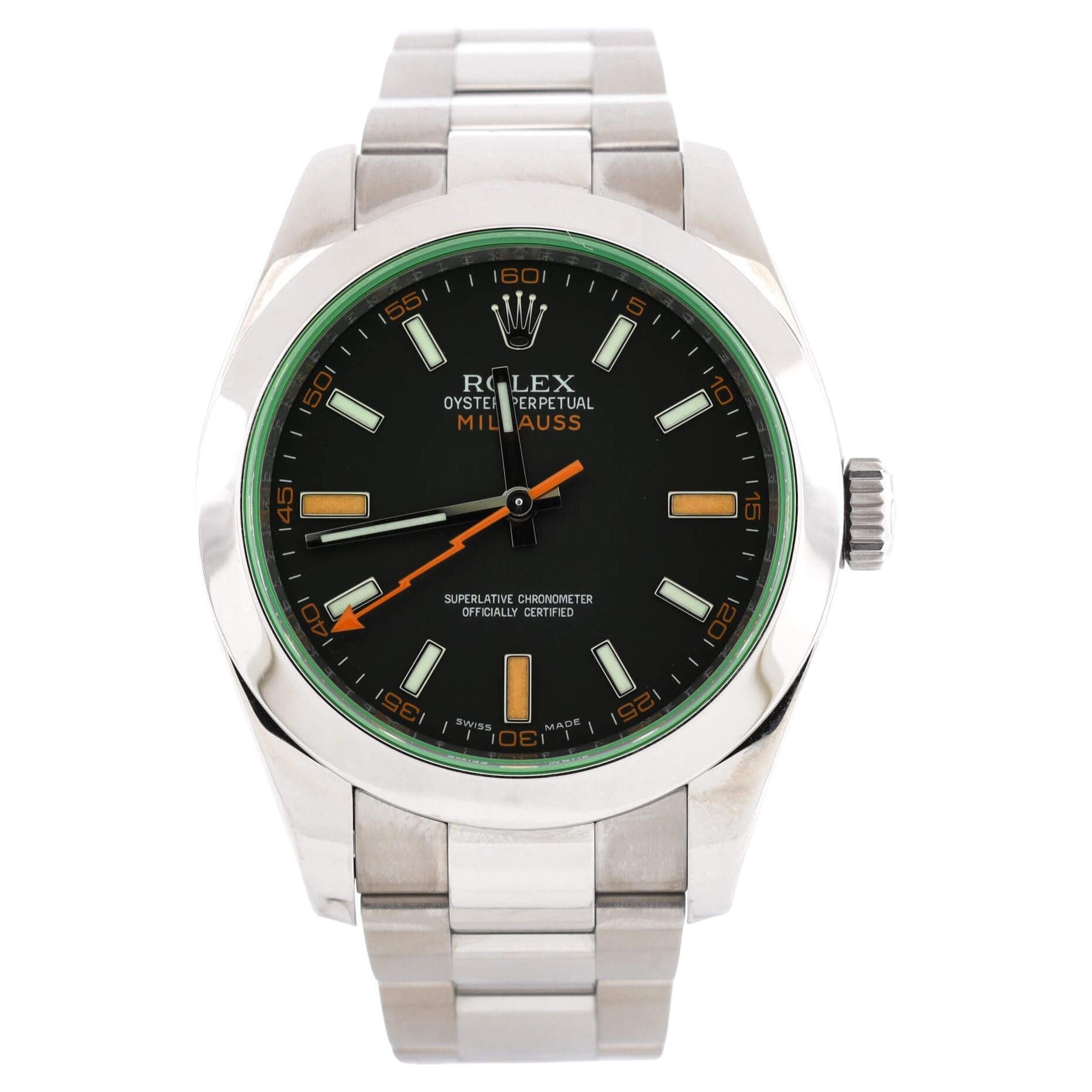 Rolex Oyster Perpetual Milgauss Automatic Watch Stainless Steel