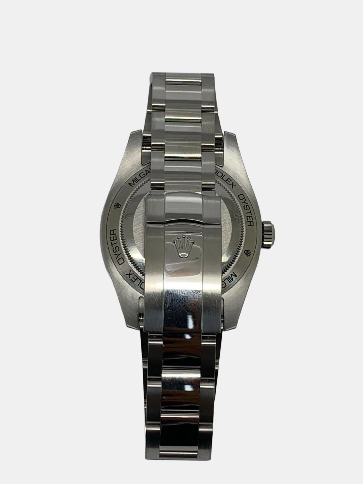 Rolex Oyster Perpetual Milgauss Mens Watch 2018 In New Condition For Sale In New York, NY