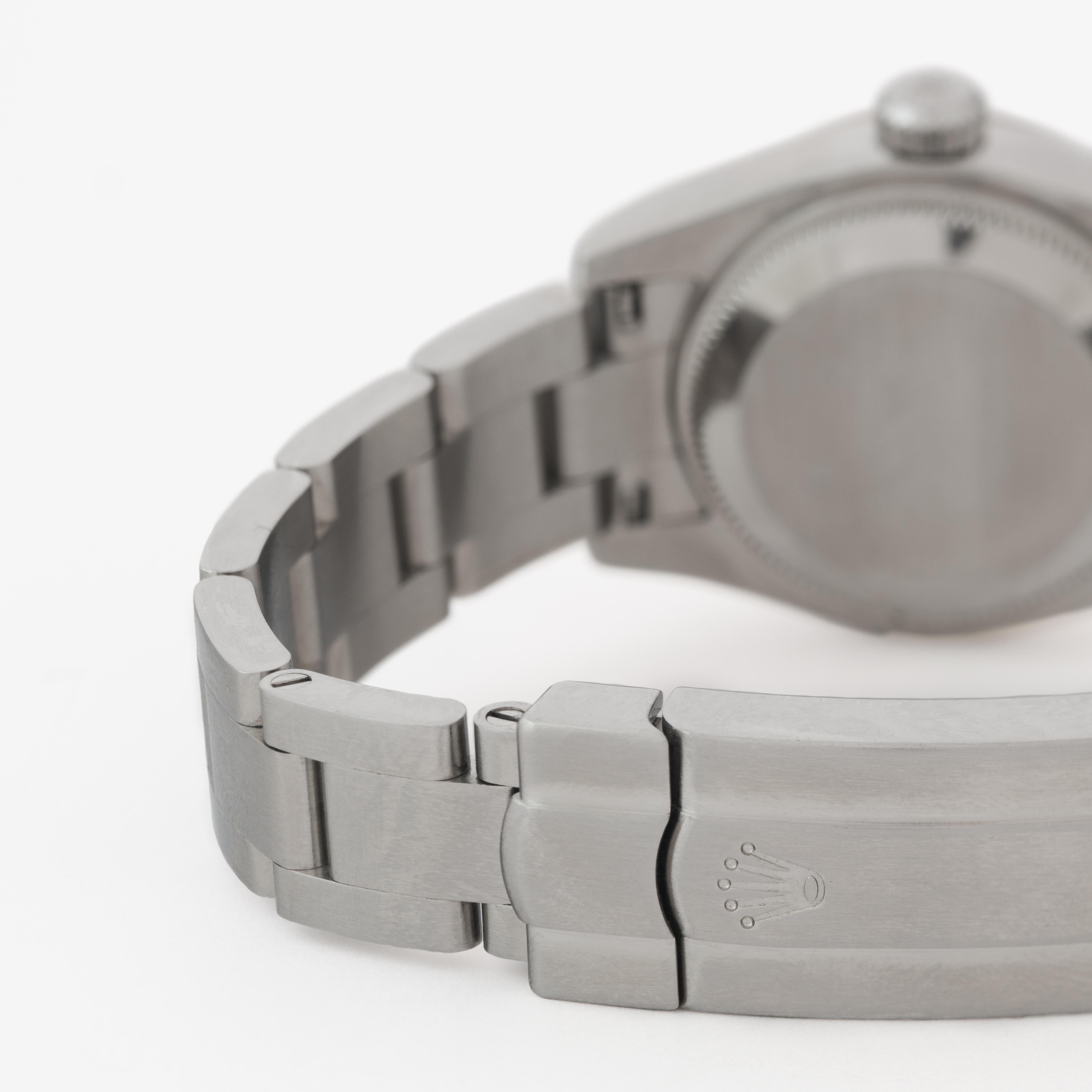 Rolex Oyster Perpetual Model 179234 Lunette en or blanc 18 carats et acier inoxydable en vente 2