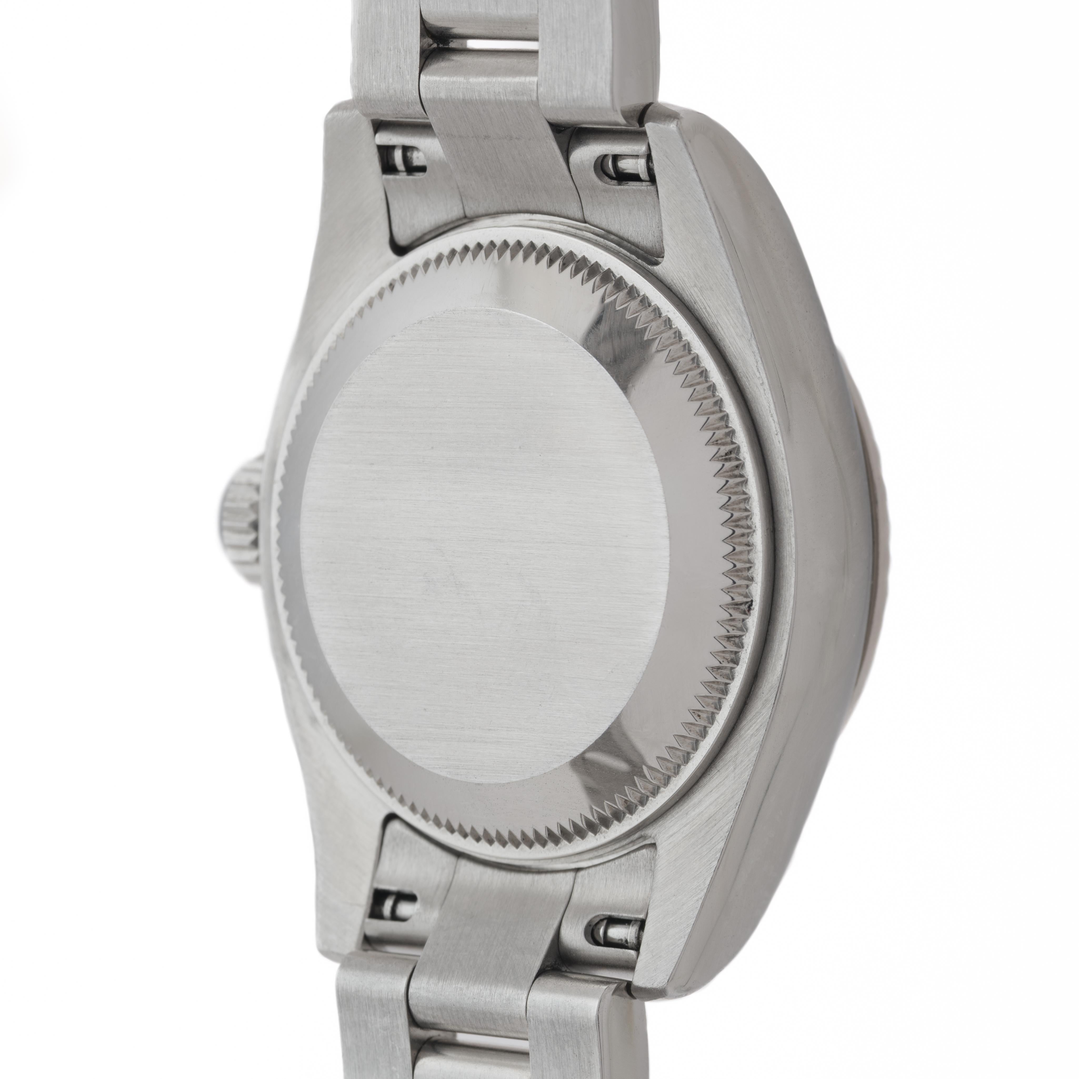 Rolex Oyster Perpetual Model 179234 Lunette en or blanc 18 carats et acier inoxydable en vente 3