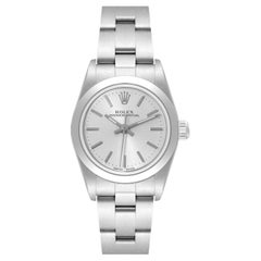 Rolex Oyster Perpetual Non-Date Silver Dial Steel Ladies Watch 76080