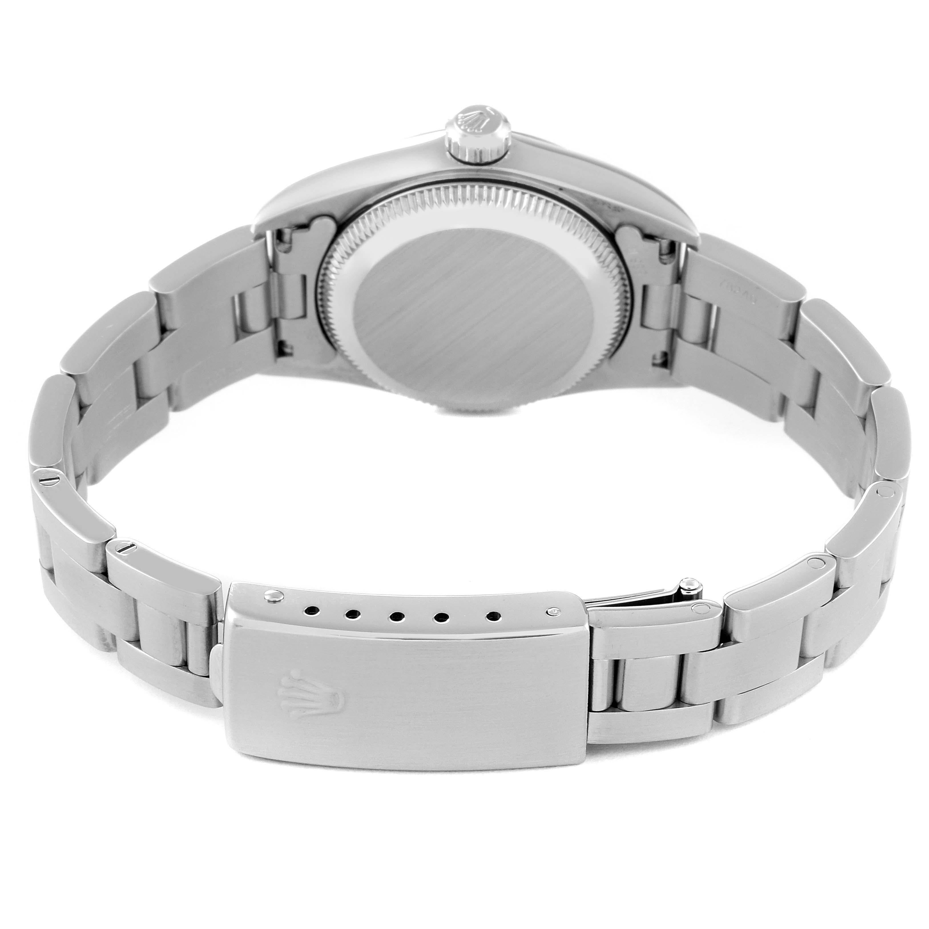 Rolex Oyster Perpetual Nondate Black Dial Steel Ladies Watch 76080 5