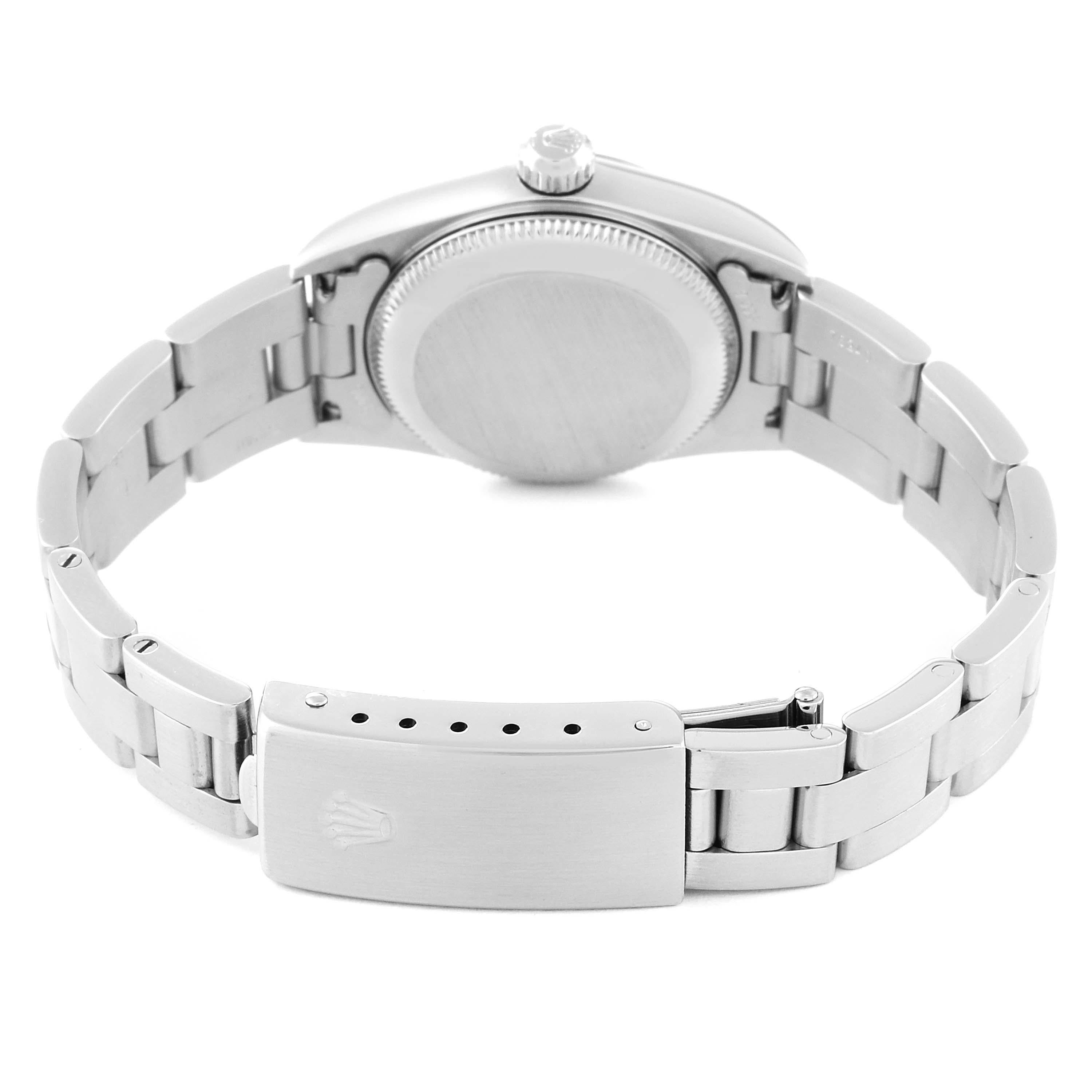 Reloj Rolex Oyster Perpetual Nondate Esfera Azul Acero Mujer 76080 2