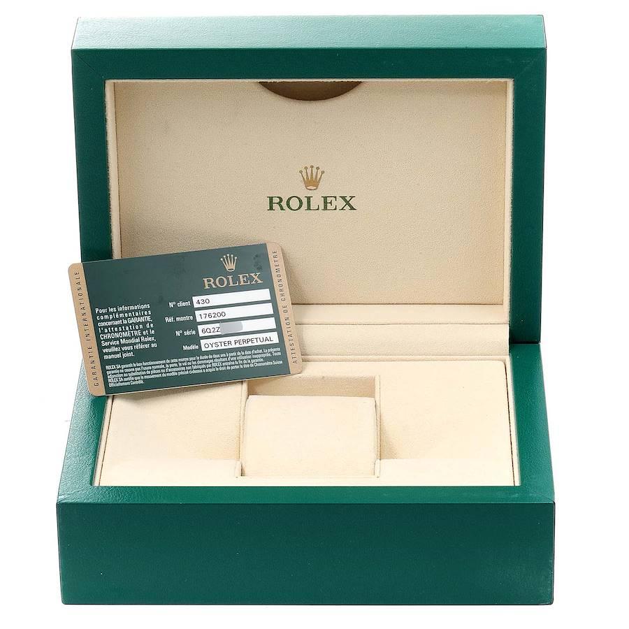 Rolex Oyster Perpetual Nondate Oyster Bracelet Ladies Watch 176200 Box Card For Sale 8
