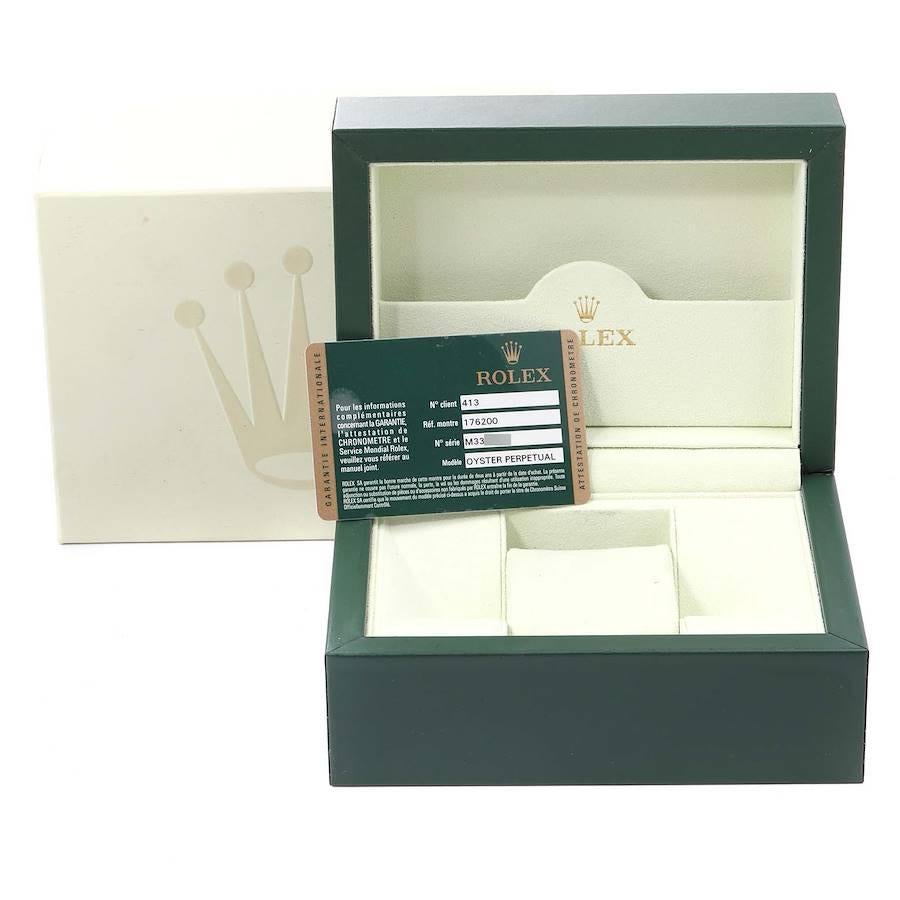 Rolex Oyster Perpetual Nondate Oyster Bracelet Ladies Watch 176200 Box Card For Sale 6