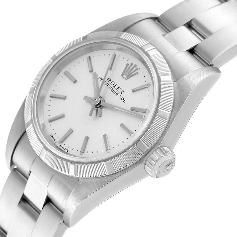 Rolex Oyster Perpetual Nondate Silver Dial Ladies Watch 76030 1