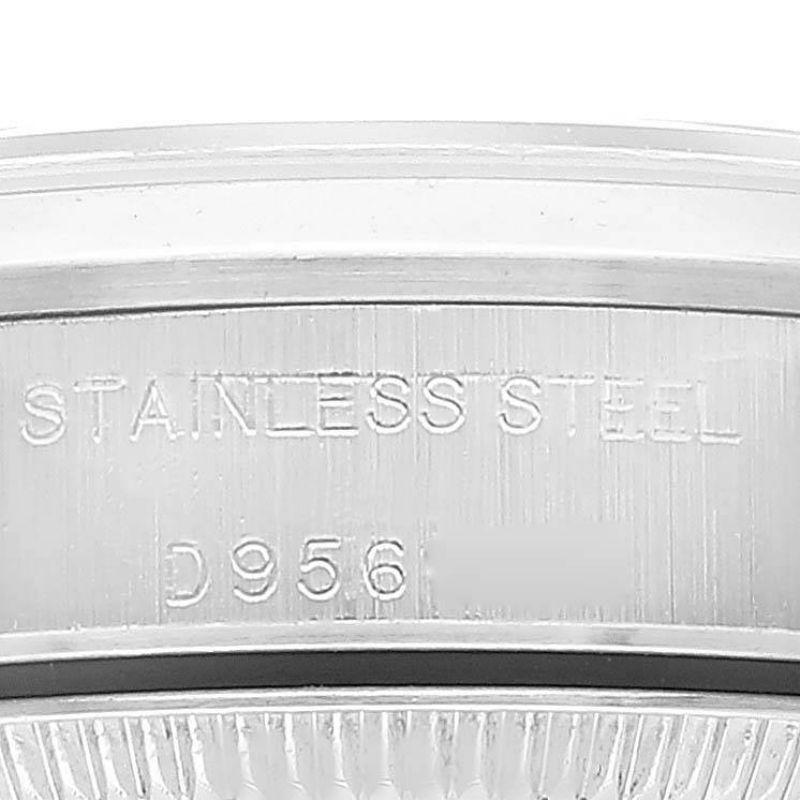 Rolex Oyster Perpetual Montre pour femme avec cadran en argent et cadran non date 76080 en vente 2