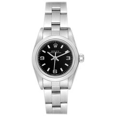 Rolex Oyster Perpetual Nondate Steel Black Dial Ladies Watch 67180