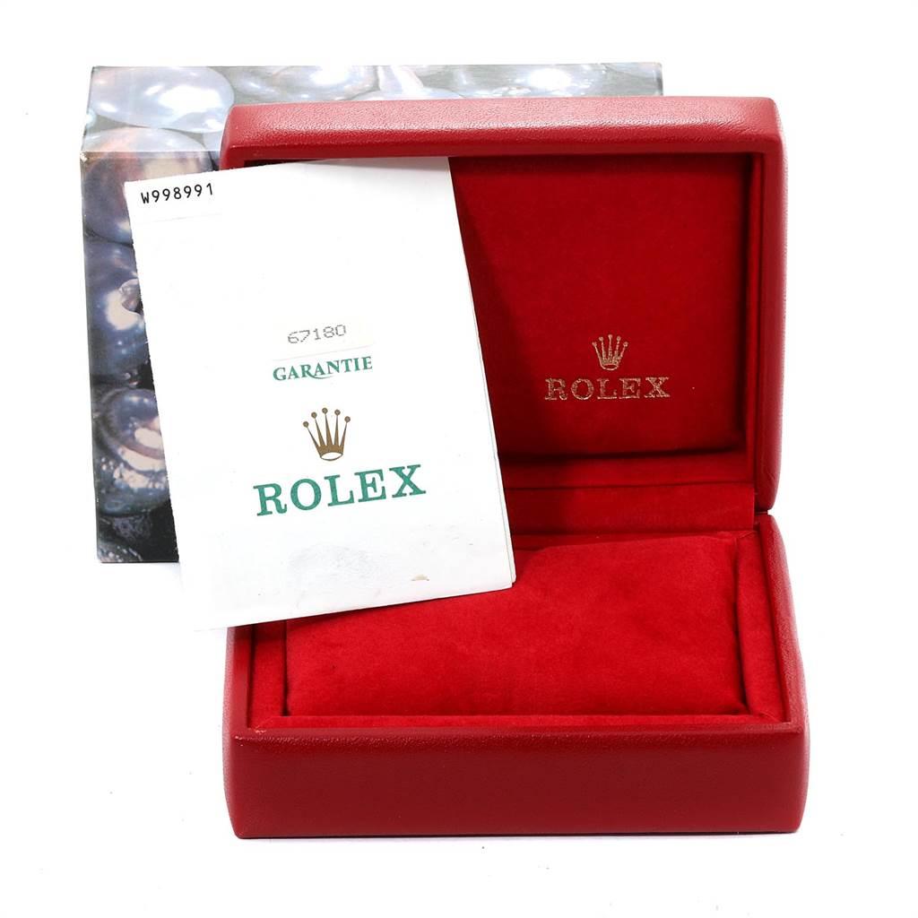 Rolex Oyster Perpetual Nondate Steel Ladies Watch 67180 Box Papers 8