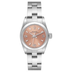 Rolex Oyster Perpetual Nondate Steel Salmon Dial Ladies Watch 67180