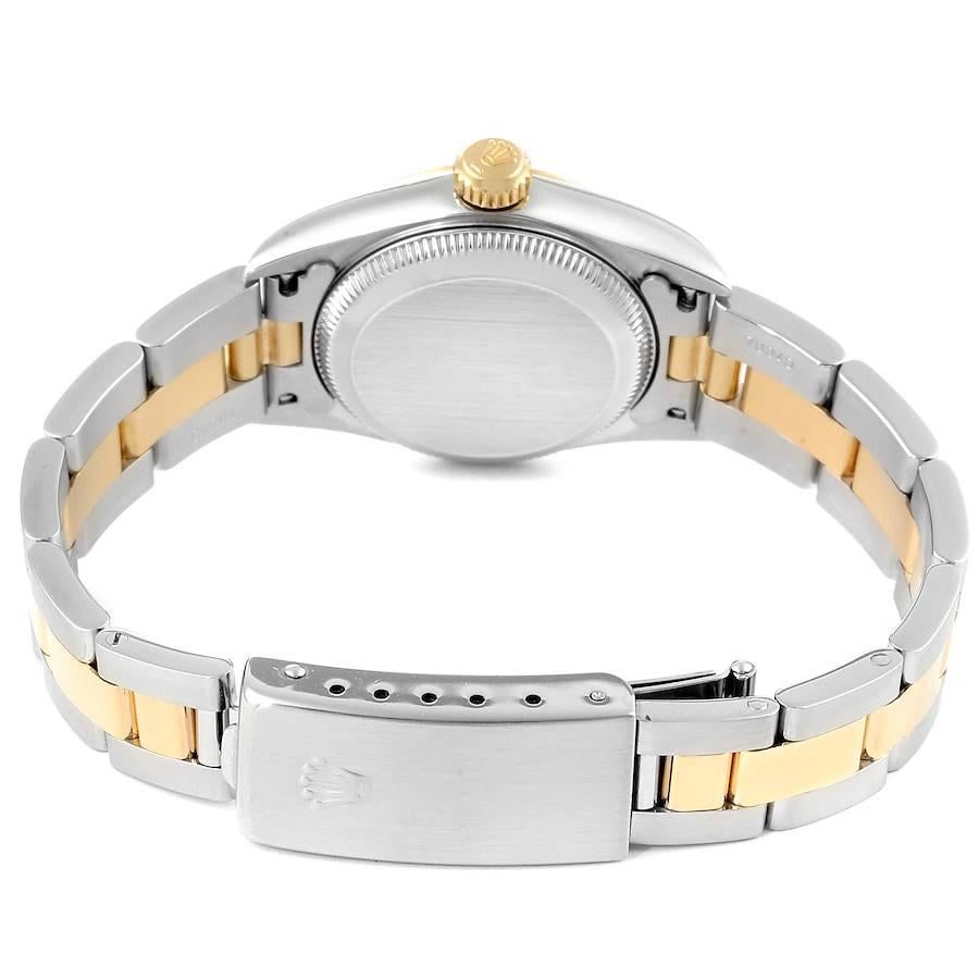 Rolex Oyster Perpetual NonDate Steel Yellow Gold Ladies Watch 67183 For Sale 5