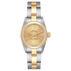 Vintage Rolex Oyster Perpetual NonDate Steel Yellow Gold Ladies Watch 67183