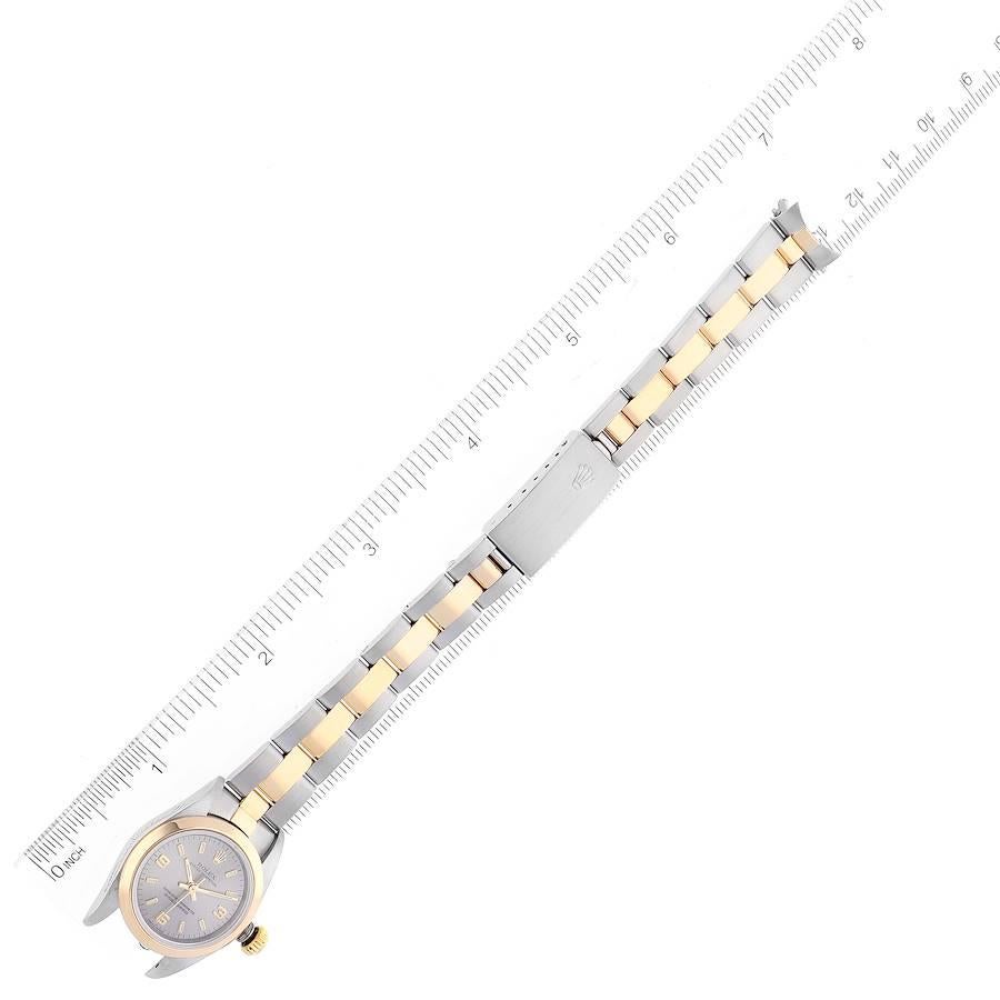Rolex Oyster Perpetual Nondate Stahl Gelbgold Damenuhr 76183 im Angebot 7