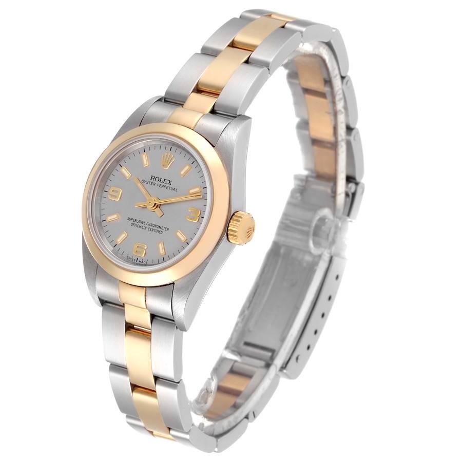 Rolex Oyster Perpetual Nondate Stahl Gelbgold Damenuhr 76183 1