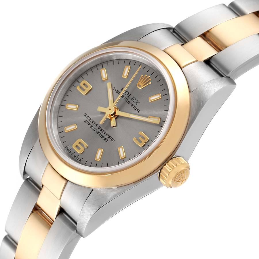 Rolex Oyster Perpetual Nondate Steel Yellow Gold Ladies Watch 76183 1
