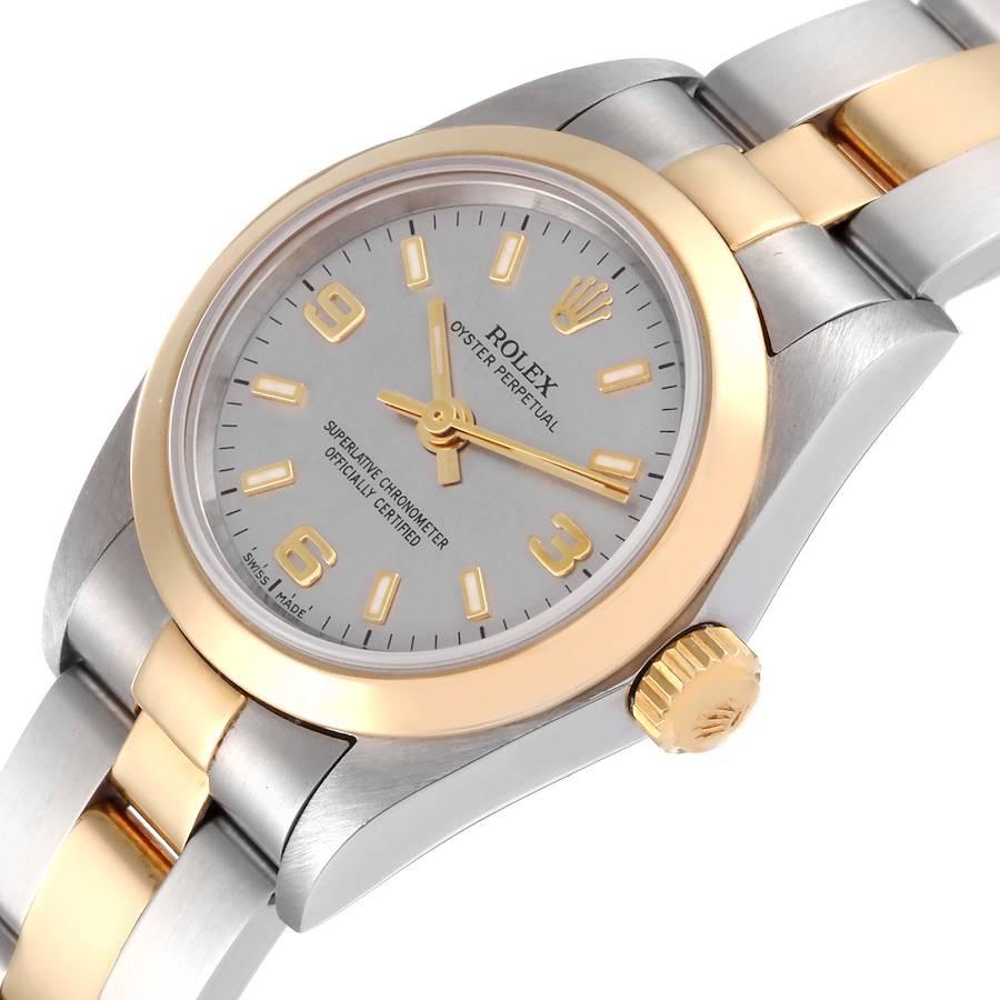 Rolex Oyster Perpetual Nondate Stahl Gelbgold Damenuhr 76183 2