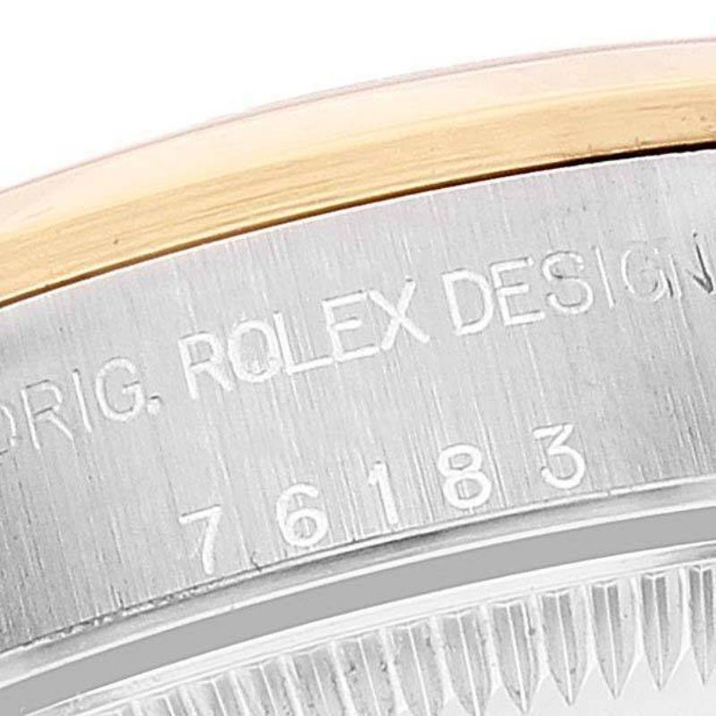 Rolex Oyster Perpetual Nondate Stahl Gelbgold Damenuhr 76183 im Angebot 3