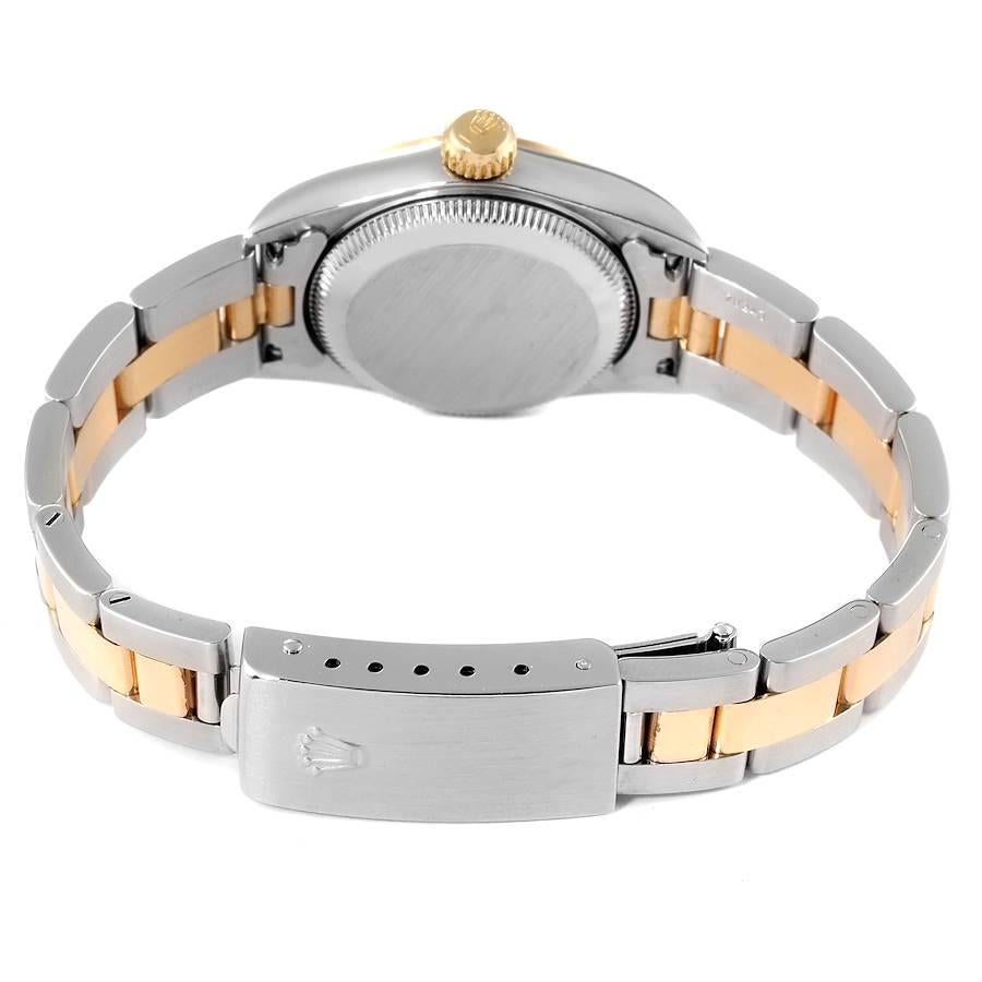 Rolex Oyster Perpetual Nondate Stahl Gelbgold Damenuhr 76183 im Angebot 6