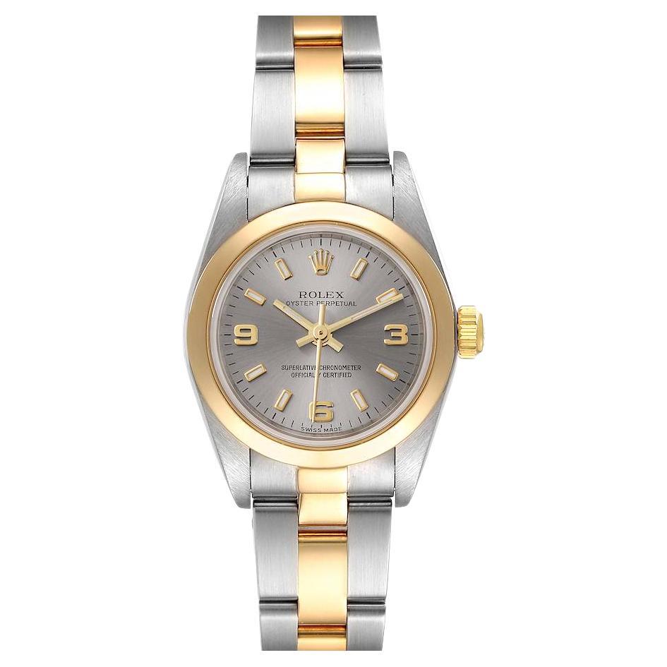 Rolex Oyster Perpetual Nondate Steel Yellow Gold Ladies Watch 76183