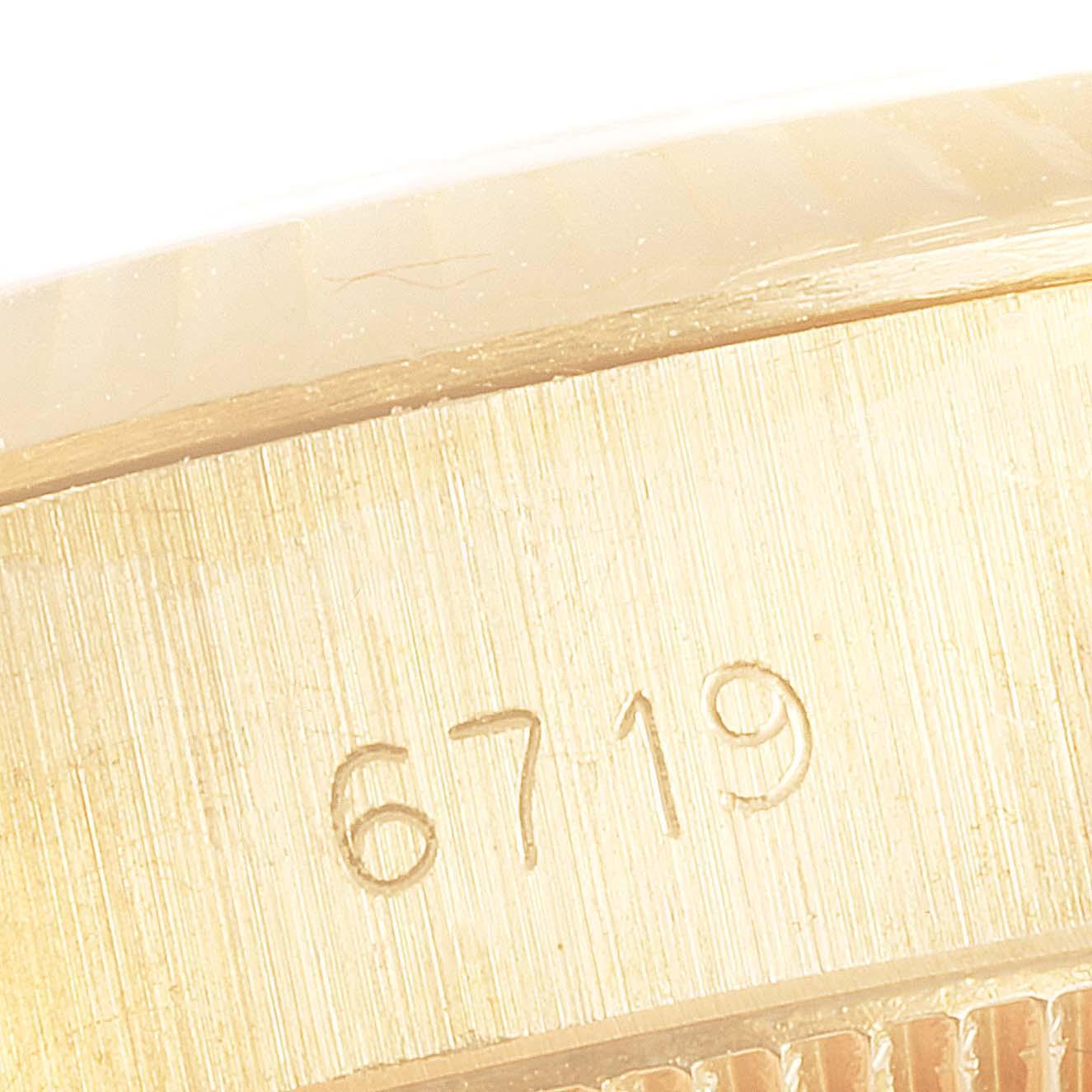 Women's Rolex Oyster Perpetual NonDate Yellow Gold Ladies Watch 6719 For Sale