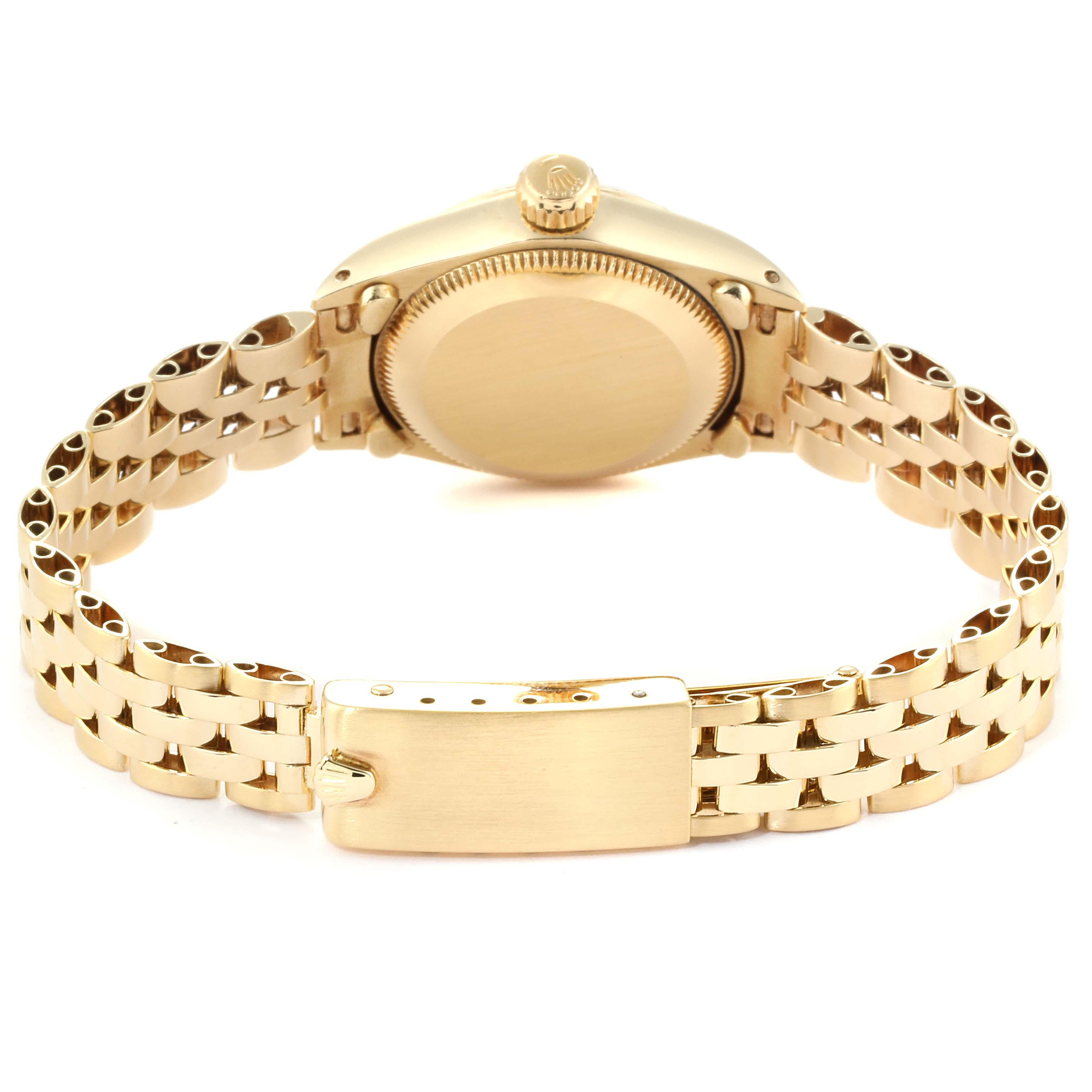 Rolex Oyster Perpetual NonDate Yellow Gold Ladies Watch 6719 For Sale 2