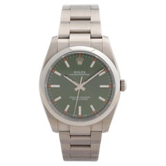 Rolex Oyster Perpetual "Olive Green' Wristwatch, ref 114200. Full Set , 2018