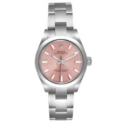 Rolex Oyster Perpetual Pink Dial Stahl Damenuhr 276200 Box Card