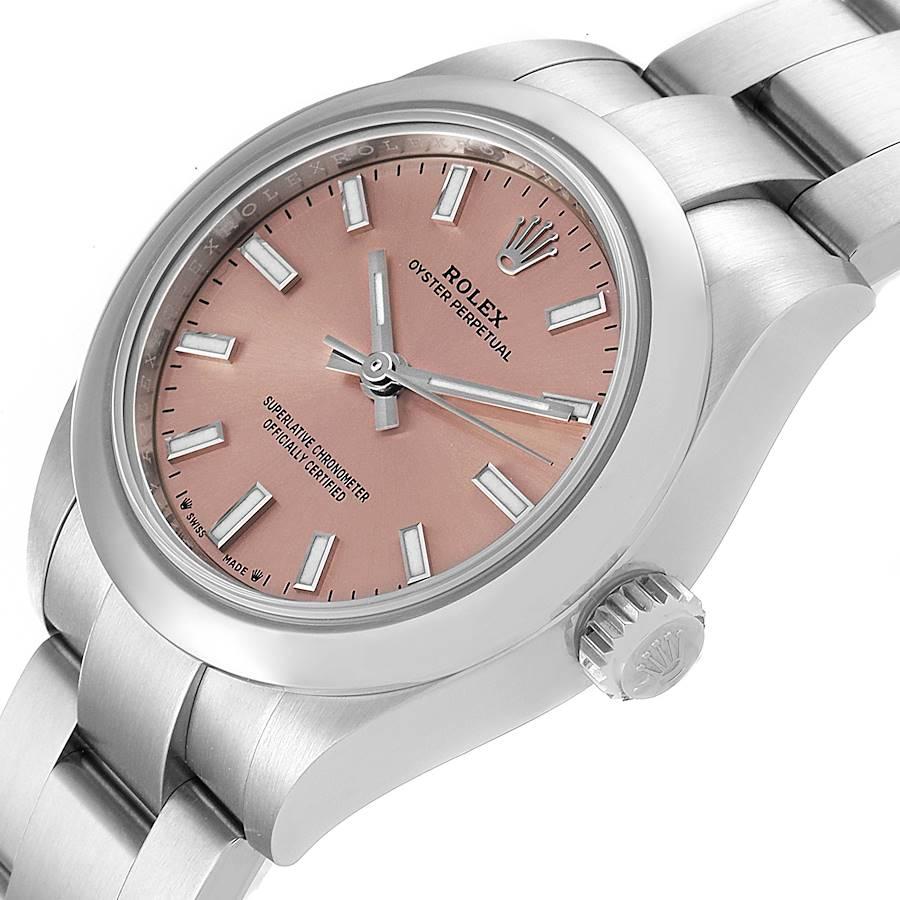 Women's Rolex Oyster Perpetual Pink Dial Steel Ladies Watch 276200 Unworn For Sale