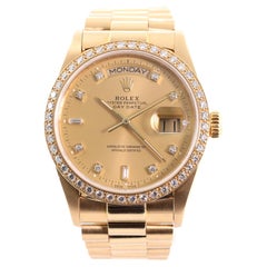 Rolex Oyster Perpetual President Day-Date Automatic Watch Yellow Gold
