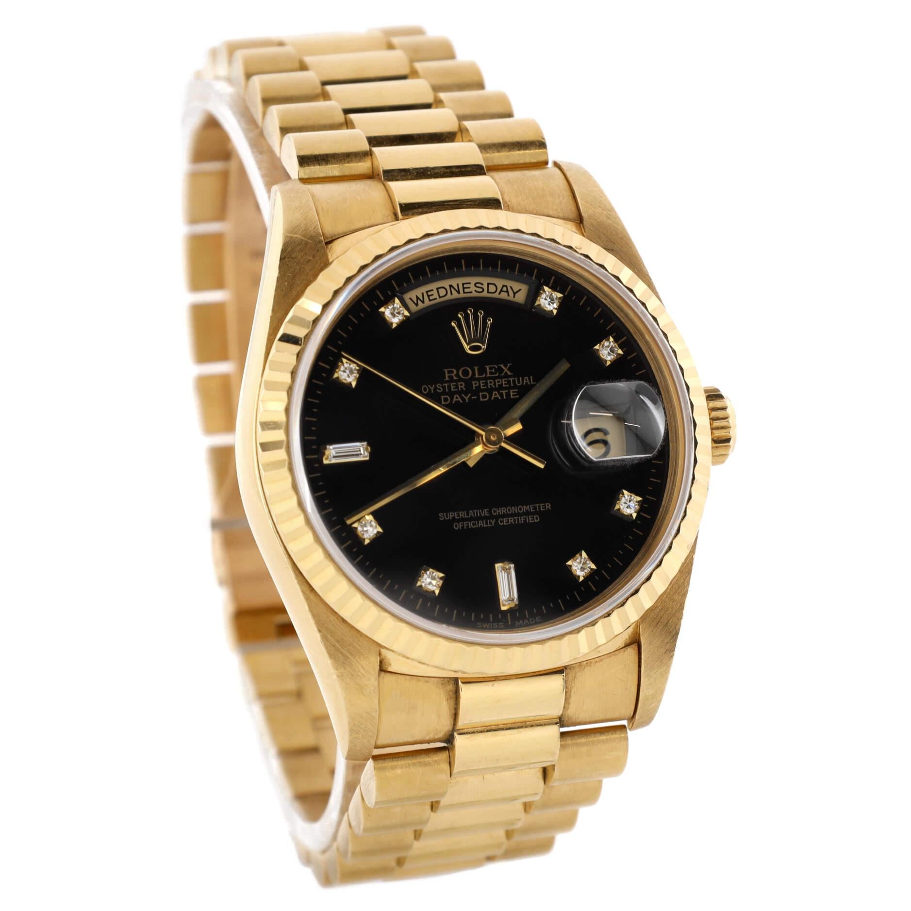 rolex oyster perpetual day date black