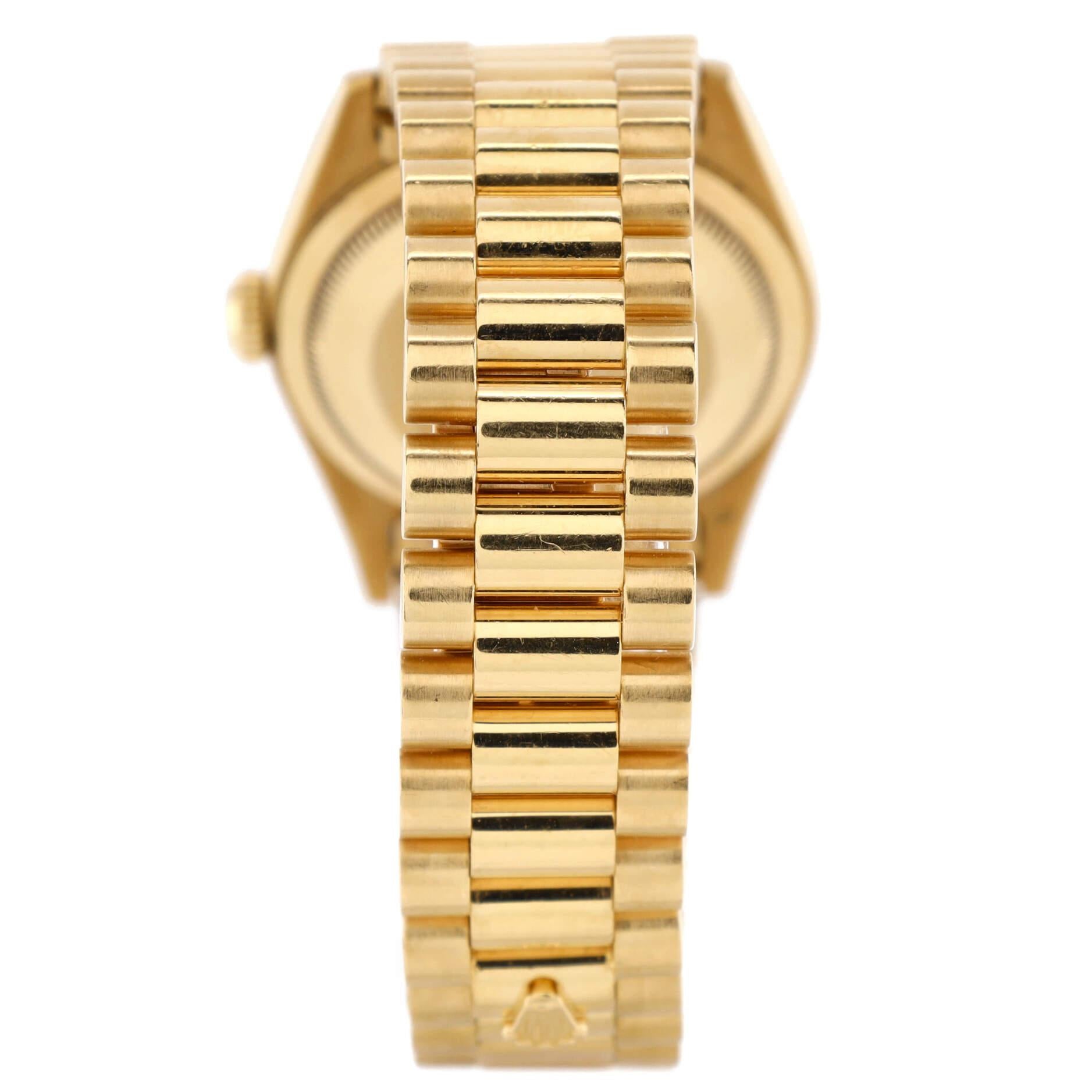 Rolex Oyster Perpetual President Day-Date Automatikuhr Gelbgold mit rundem Zifferblatt 1