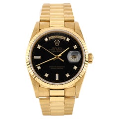Rolex Oyster Perpetual President Day-Date Automatikuhr Gelbgold mit rundem Zifferblatt