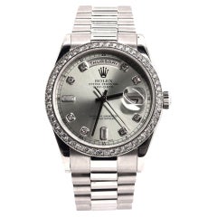 Rolex Oyster Perpetual President Day-Date Ice Blue Automatic Watch Platin
