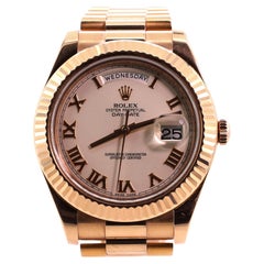 Rolex Oyster Perpetual President Day-Date II Automatic Watch Rose Gold