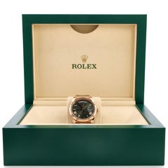 Rolex Oyster Perpetual President Day-Date Olive Green Automatic Watch Ros