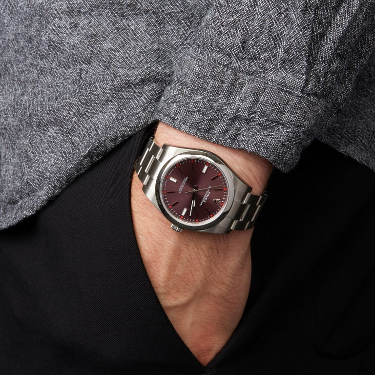 Rolex Oyster Perpetual Red Grape 39 Stainless Steel 114300 Wristwatch at  1stDibs | rolex red grape 39mm, rolex oyster perpetual 39 red grape, rolex  oyster perpetual 39 grape