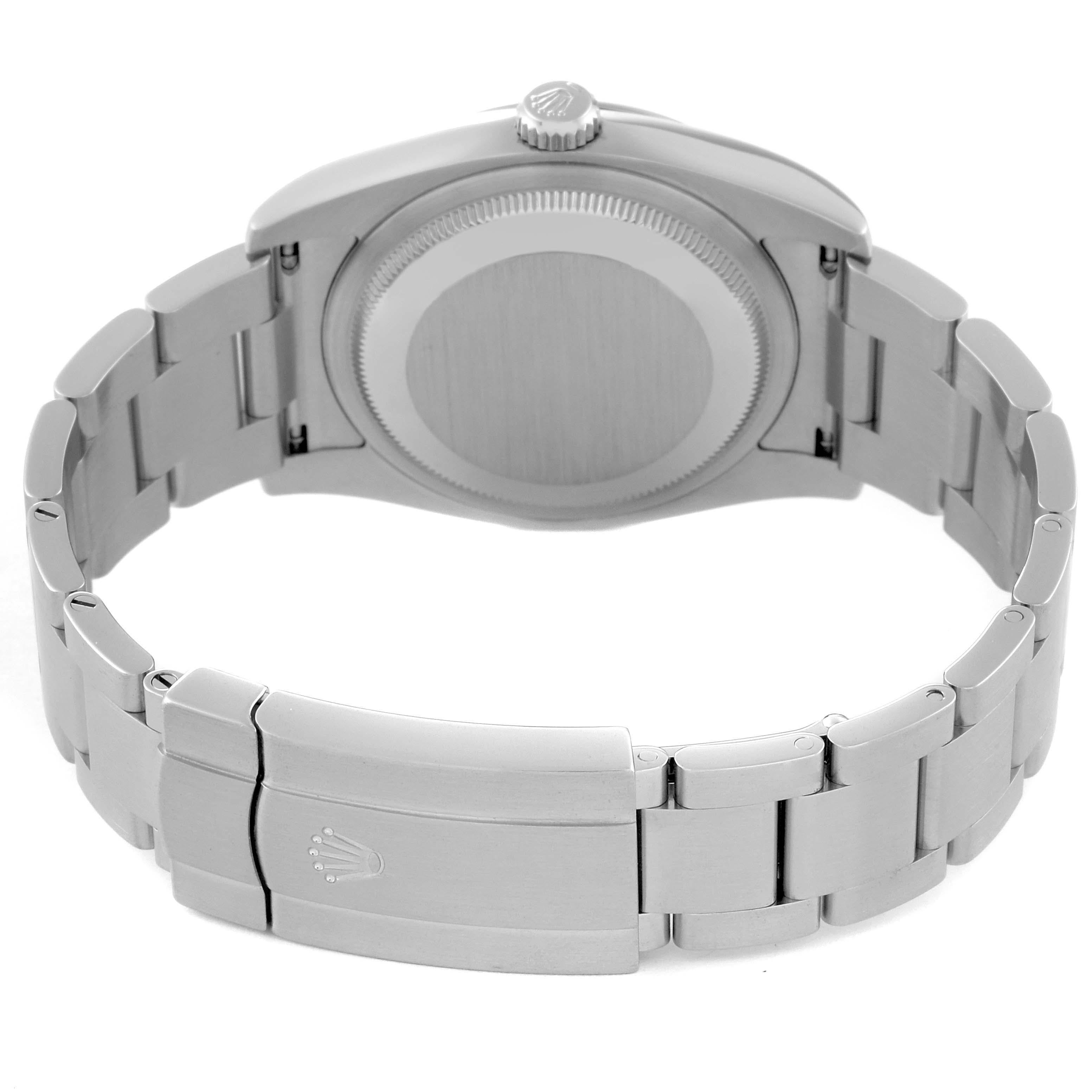 Rolex Oyster Perpetual Red Grape Dial Steel Mens Watch 116000 7