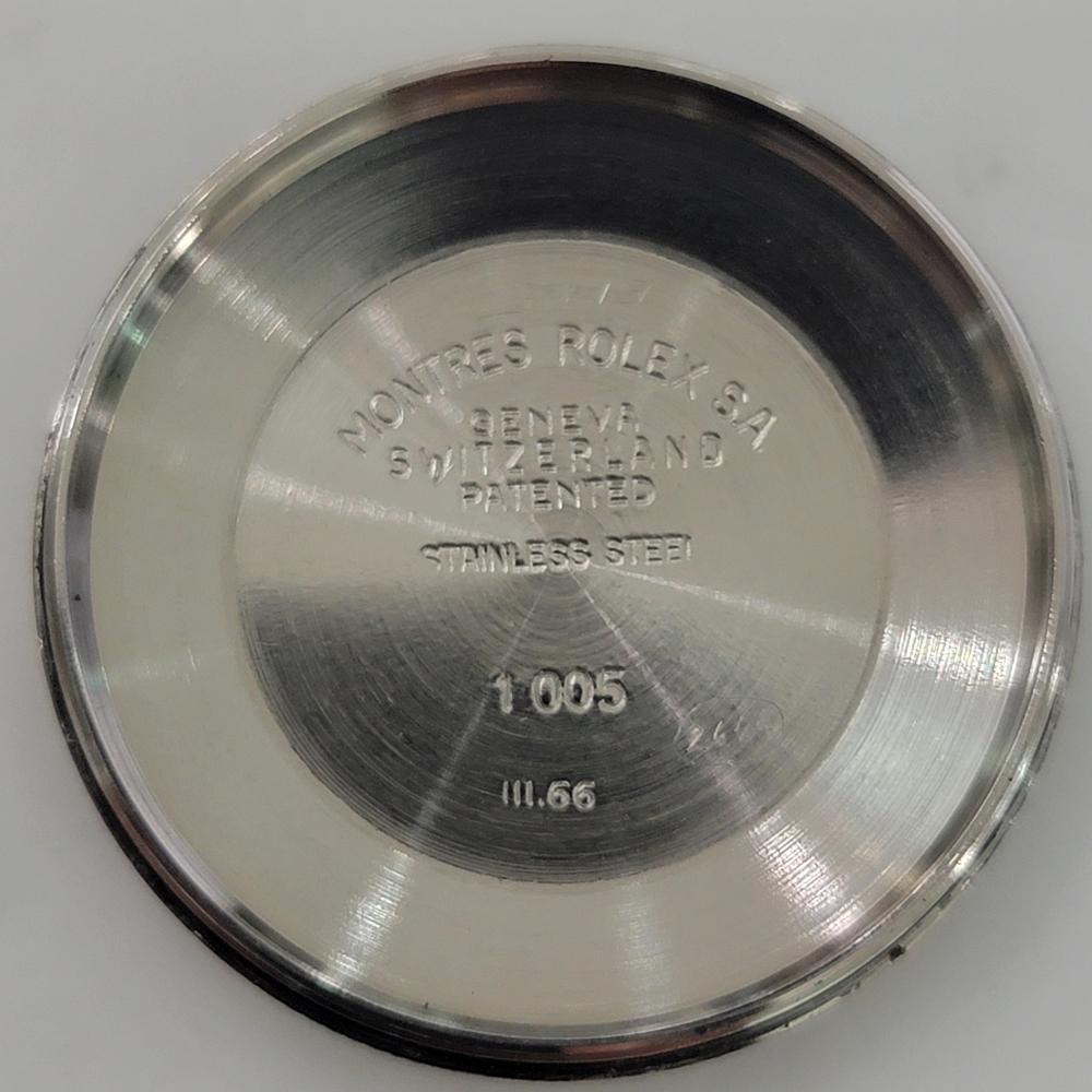 Rolex Oyster Perpetual Ref 1002 34mm Mens 14k SS Automatic 1960s Vintage RA570B en vente 8