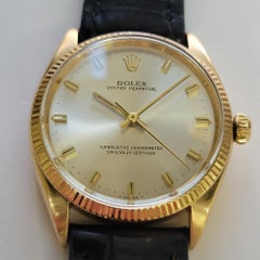 Rolex Oyster Perpetual Ref. 1007, 18 Karat Massivgold, 1970er Jahre, Herrenuhr, 34 mm, Automatik, RA797