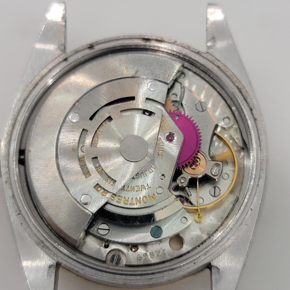 Rolex Oyster Perpetual Ref 1008 14k SS Herren Automatik 1960s Alle Original RA652 im Angebot 9