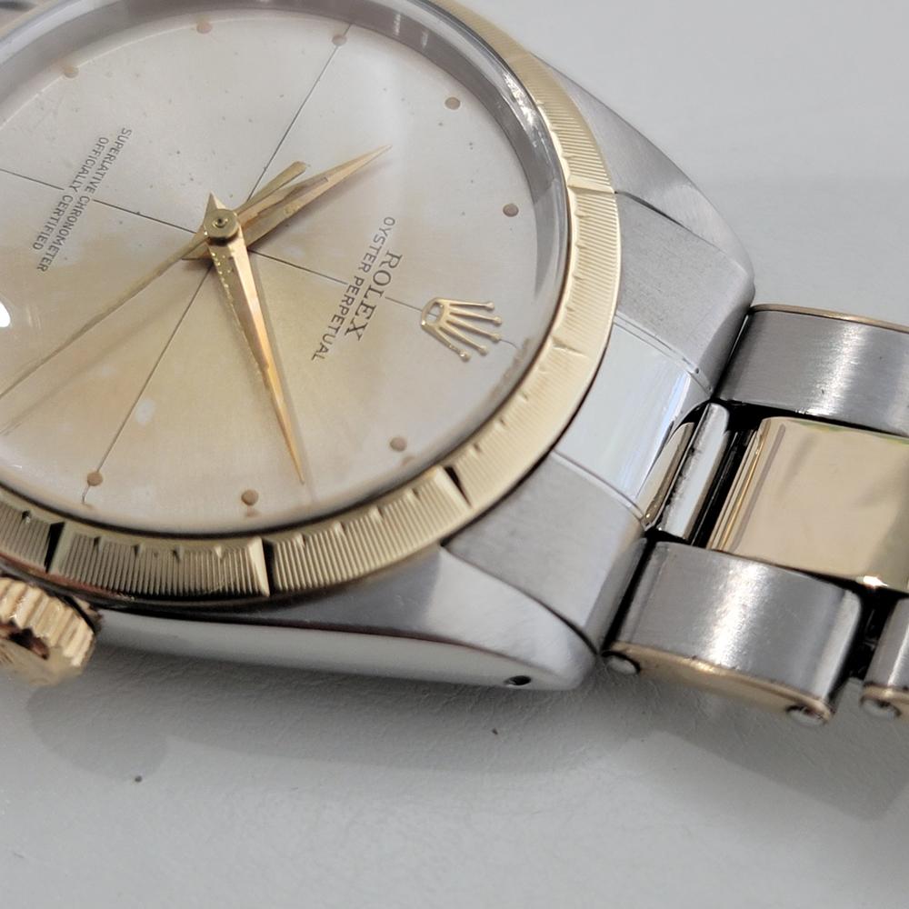 Rolex Oyster Perpetual Ref 1008 14k SS Herren Automatik 1960s Alle Original RA652 im Angebot 3
