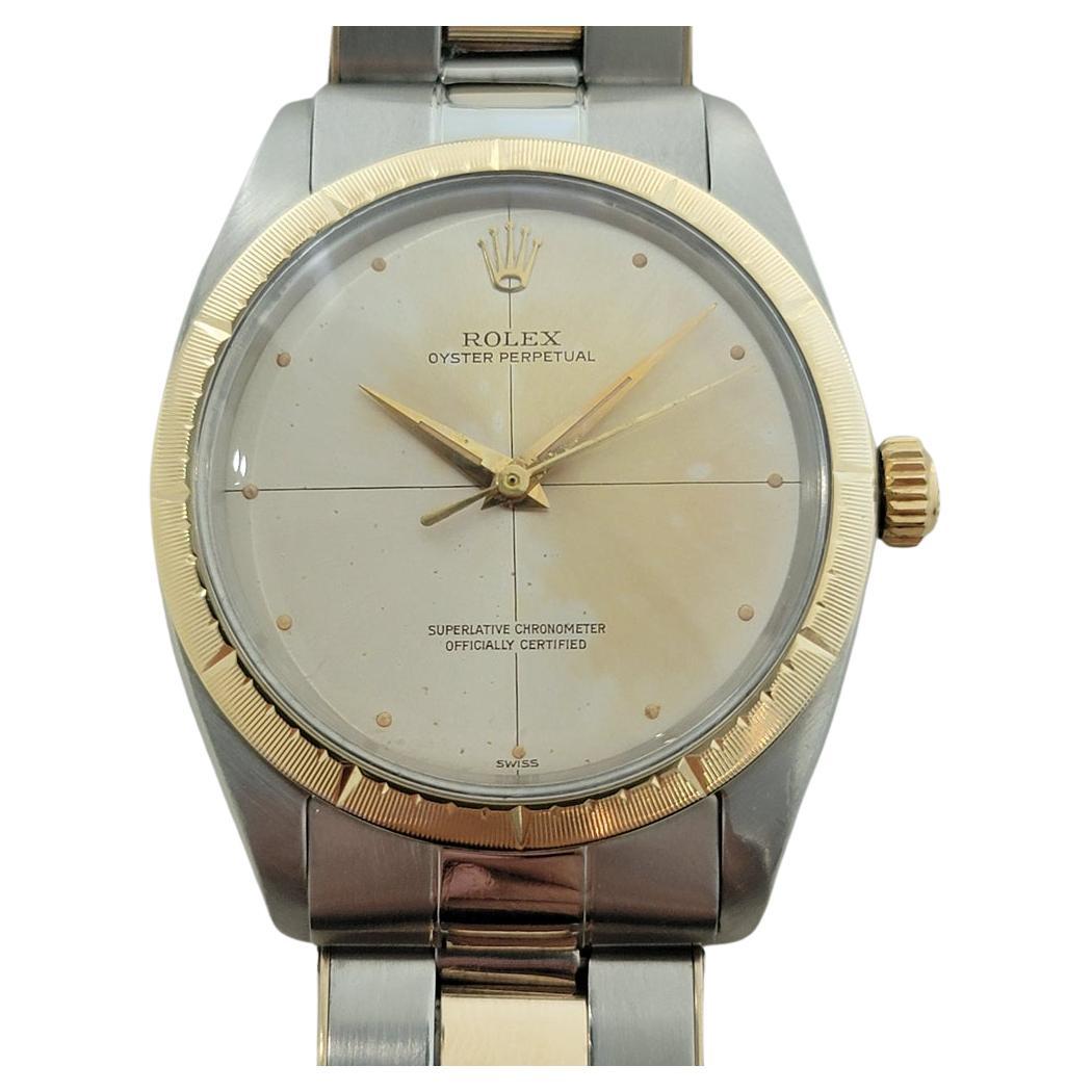 Rolex Oyster Perpetual Ref 1008 14k SS Herren Automatik 1960s Alle Original RA652