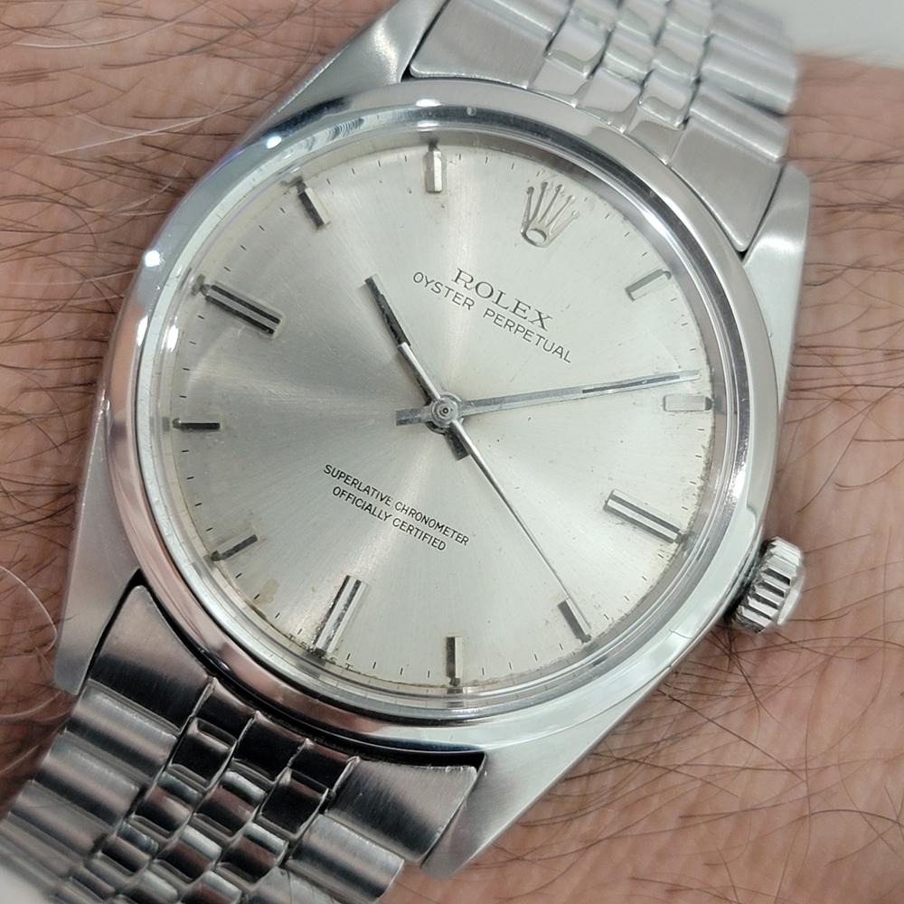 Rolex Oyster Perpetual Ref 1018 36mm Mens Automatic 1960s All Original RA538 en vente 10