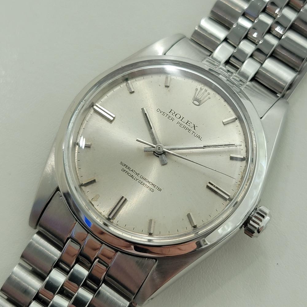 Rolex Oyster Perpetual Ref 1018 36mm Mens Automatic 1960s All Original RA538 Pour hommes en vente